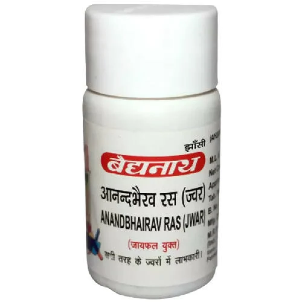 Baidyanath Jhansi Anand Bhairav Ras (Jwar) Tablets, 20 Tablets-1.webp
